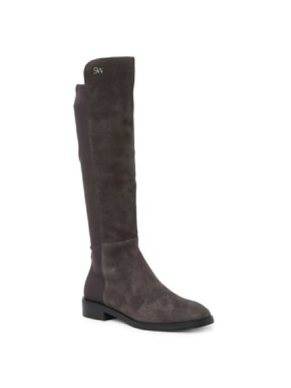 Stuart Weitzman Keelan City Boot Slate Suede Over the Knee